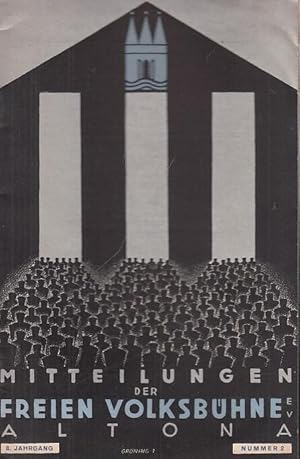 Seller image for Mitteilungen der Freien Volksb�hne Altona e. V. Oktober 1930, 8. Jahrgang, Nr. 2. for sale by Antiquariat Carl Wegner