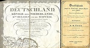 Bild des Verkufers fr Deutschland, Knigreich der Niederlande, Knigreich Belgien und die Schweiz nebst Theilen der angrnzenden Lnder bis Oxford, Portsmouth, Havre, Tours, Lyon, Genua, Bologna, Pesth, Warschau, Knigsberg, Odense, etc. Zum Reisegebrauch eingerichtet und, mit Bezeichnung der Eisenbahnen, Chaussen, Eilwagen. und Extrapost-Routen, unter Mitwirkung von F. M. Diez [.] gemeinschaftlich gezeichnet von F. von Stlpnagel und J.C. Br. Nebst bersicht der Hauptverbindungsstraen durch ganz Europa zu Lande und zu Wasser und mit Gratis-Zugabe des Eisenbahn-Atlas in sechzehn Karten - [Kartentitel: Deutschland, Knigr. der Niederlande, Knigr. Belgien und die Schweiz, nebst Theilen der angrnzenden Lnder, nach Adolf Stieler's grosser Karte in 25 Bl. / Besonders zum Reisegebrauch eingerichtet, mit Bezeichnung d. Eisenbahnen, Eilwagen- und Extrapost-Routen, unter Mitwirkung [von] F. M. Diez. Gemeinschaftlich gezeichnet von F. v. Stlpnagel [.] und Joh. Chr. Br. Gotha, bei Justus Perthes. 1853.]. zum Verkauf von Antiquariat & Buchhandlung Rose