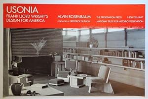 Bild des Verkufers fr Promotional Poster: USONIA Frank Lloyd Wright's Design for America zum Verkauf von Dale Steffey Books, ABAA, ILAB