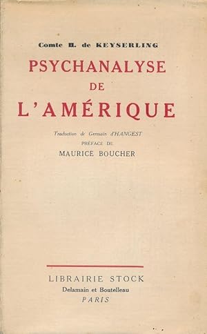 Bild des Verkufers fr Psychanalyse de l'Amrique zum Verkauf von LIBRAIRIE GIL-ARTGIL SARL