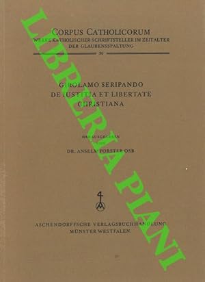 Bild des Verkufers fr De iustitia et libertate christiana. zum Verkauf von Libreria Piani