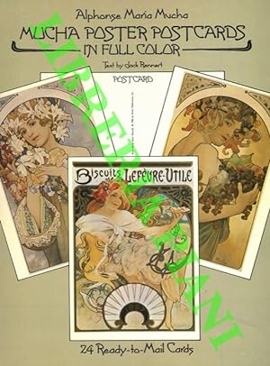 Alphonse Maria Mucha. Mucha Poster Postcards in full color. 24 Ready-to-Mail Cards.