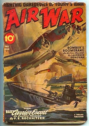 Image du vendeur pour Air War Pulp Fall 1944- Nazi Submarine cover- FN- mis en vente par DTA Collectibles