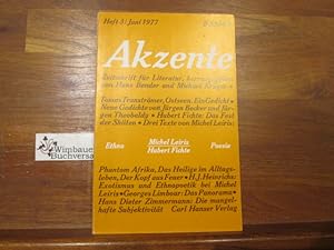 Seller image for Akzente. - Zeitschrift für Dichtung. - 1977, Heft 3, Juni 1977 for sale by Wimbauer Buchversand