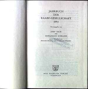 Seller image for Wilhelm Raabe und der pergamenische Thron des Satans. Ein literaturarchologischer Fingerzeig. - In : Jahrbuch der Raabe-Gesellschaft 1993 for sale by books4less (Versandantiquariat Petra Gros GmbH & Co. KG)