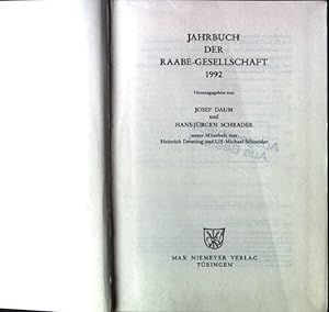 Bild des Verkufers fr kologische Krise und sthetische Innovation im Werk Wilhelm Raabes - In : Jahrbuch der Raabe-Gesellschaft 1992 zum Verkauf von books4less (Versandantiquariat Petra Gros GmbH & Co. KG)