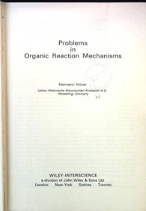 Bild des Verkufers fr Problems in Organic Reaction Mechanisms zum Verkauf von books4less (Versandantiquariat Petra Gros GmbH & Co. KG)