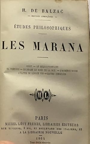 Image du vendeur pour Etudes philosophiques: L'enfant maudit + Les marana --- 2 livres compils dans un volume mis en vente par crealivres