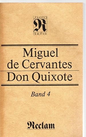 Bild des Verkufers fr Don Quixote Miguel de Cervantes Band 4 zum Verkauf von Antiquariat Jterbook, Inh. H. Schulze