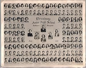 Seller image for Broadway Junior High School-Baltimore MD Class Photo 6/1947-signed on back-VG for sale by DTA Collectibles