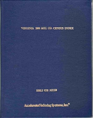 Bild des Verkufers fr VIRGINIA 1800 ACCOMACK COUNTY CENSUS INDEX zum Verkauf von The Avocado Pit