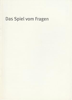 Image du vendeur pour Programmheft Peter Handke Das Spiel vom Fragen Premiere 12. Oktober 2001 Residenz Theater Spielzeit 2001 / 2002 Heft-Nr. 2 mis en vente par Programmhefte24 Schauspiel und Musiktheater der letzten 150 Jahre