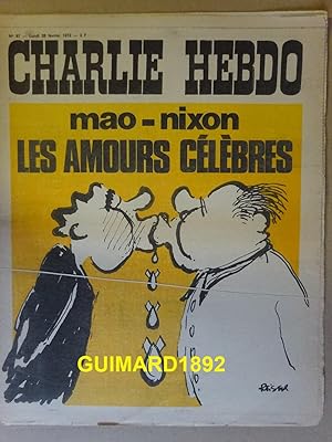 Charlie Hebdo n°67 26 février 1972 Mao-Nixon Les amours célèbres