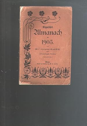 Bild des Verkufers fr Rigascher Almanach fr 1905 zum Verkauf von Windau Antiquariat