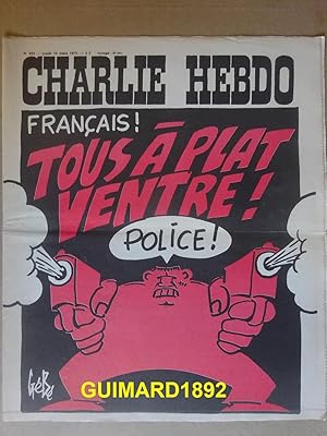 Charlie Hebdo n°225 10 mars 1975 Français ! Tous à plat ventre ! Police !