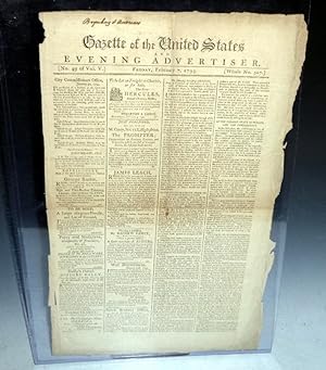 Gazette of the United States, February 7, 1794 (Wall Street, Brokers)