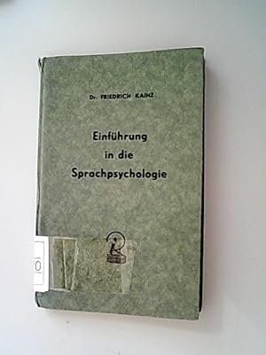 Bild des Verkufers fr Einfhrung in die Sprachpsychologie. zum Verkauf von Antiquariat Bookfarm