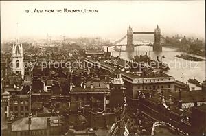 Seller image for Postkarte Carte Postale 11777615 London Panoramic view from the Monument Tower Bridge Thames London for sale by Versandhandel Boeger