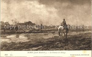 Seller image for Postkarte Carte Postale 11782453 Kuenstlerkarte Jacob Hendrick Maris Le Chemin de Halage Nr. 380 Kuenstl for sale by Versandhandel Boeger