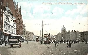 Seller image for Postkarte Carte Postale 11777856 Manchester Piccadilly from Market Street Tram Manchester for sale by Versandhandel Boeger