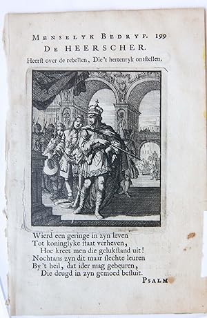 Antique print/originele prent: De Heerscher/The Ruler.