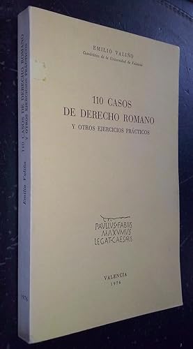 Imagen del vendedor de 110 casos de derecho romano y otros ejercicios prcticos a la venta por Librera La Candela