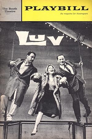 Image du vendeur pour Playbill: Volume 1, No. 11: November, 1964 Featuring the Booth Theatre Presentation of "LUV" mis en vente par Dorley House Books, Inc.