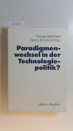 Image du vendeur pour Paradigmenwechsel in der Technologiepolitik? mis en vente par Gebrauchtbcherlogistik  H.J. Lauterbach