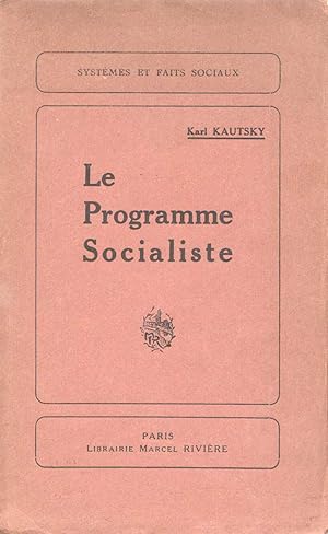 Imagen del vendedor de Le Programme Socialiste a la venta por Mouvements d'Ides - Julien Baudoin