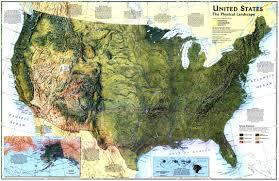 United States: The Physical Landscape (Map)