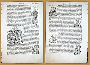 WELTCHRONIK Blatt, Leaf: CXLV [145] recto: Kaiser Justinian I., Zweites Konzil von Konstantinopel...