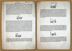 WELTCHRONIK Blatt, Leaf: XVIII [18] recto:Das Buch der Könige, Kronen, Zepter, Insignien verso: D...