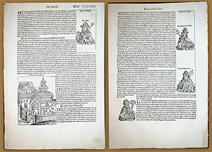 WELTCHRONIK Blatt, Leaf: CCXVIIII [219] recto: Adolf von Nassau römisch-deutscher König; Cölestin...