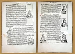 WELTCHRONIK Blatt, Leaf: CCXVI [216] recto: Kaiser Rudolf I. römisch-deutscher König; Konradin He...