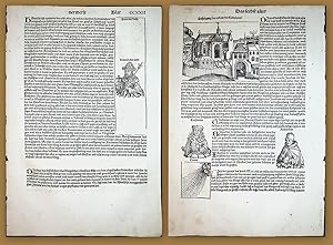 WELTCHRONIK Blatt, Leaf: CCXXII [222] recto: Kaiser Heinrich VII. (HRR) verso: Auflösung des Temp...