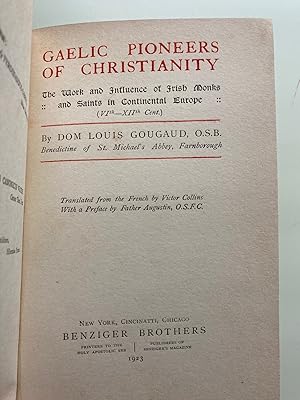Image du vendeur pour Gaelic Pioneers of Christianity (First U.S. Edition, First Printing) mis en vente par M.S.  Books