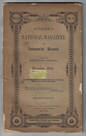 Immagine del venditore per Fisher's National Magazine and Industrial Record, Vol. 3, No. 6, November 1846 venduto da Walkabout Books, ABAA