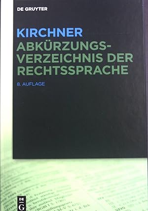 Bild des Verkufers fr Abkrzungsverzeichnis der Rechtssprache. zum Verkauf von books4less (Versandantiquariat Petra Gros GmbH & Co. KG)