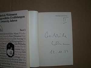 GABRIELE WOHMANN -- AUSGEWÄHLTE ERZÄHLUNGEN AUS ZWANZIG JAHREN Band I (1956--1963) [ISBN: 3472612...