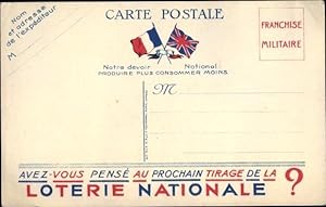 Ansichtskarte / Postkarte Avez vous pensé au prochain tirage de la Loterie Nationale, Lotterie