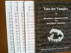 Bild des Verkufers fr Tanz der Vampirer fr Blockflten-Quartett (AATB) oder Blockflten-Ensemble. Mit Einzelstimmen: 2x A1A2 und 2x TB. Edition MVB 85. zum Verkauf von Buch-Galerie Silvia Umla