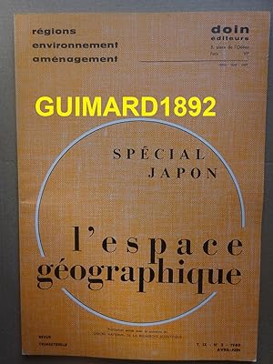 L'Espace géographique tome IX n°2 avril 1980