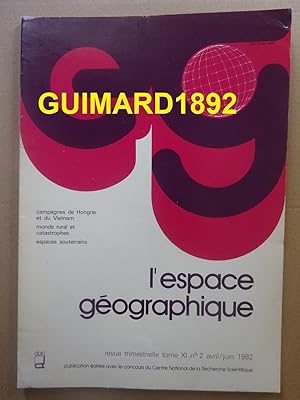 L'Espace géographique tome XI n°2 avril 1982