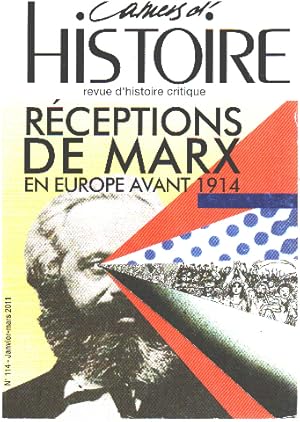 Cahiers Histoire Receptions de Marx en europe avant 1914