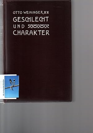 Geschlecht und Charakter. Eine prinzipielle Untersuchung. 8. unveränderte Auflage.