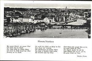 Bild des Verkufers fr Postkarte Carte Postale 42064491 Husum Nordfriesland Gedicht Theodor Storm Husum zum Verkauf von Versandhandel Boeger