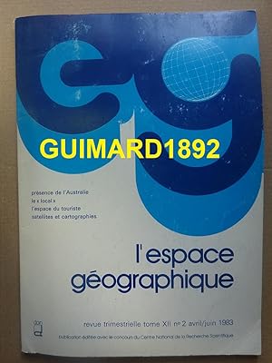 L'Espace géographique tome XII n°2 avril 1983