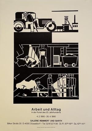 Arbeit und Alltag in der Kunst des 20. Jahrhunderts. 1986. [Plakat / poster].
