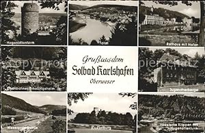 Bild des Verkufers fr Postkarte Carte Postale 42125181 Bad Karlshafen Hugenottenturm Eisenhaner Erholungsheim Krukenburg Jugen zum Verkauf von Versandhandel Boeger