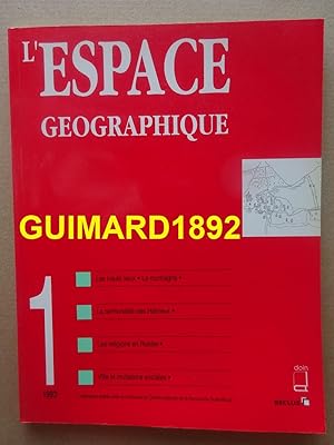L'Espace géographique tome XXII n°1 avril 1993